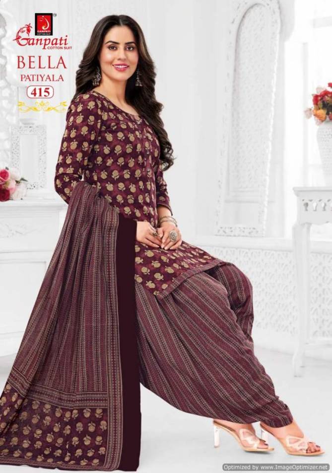 Bella Patiyala Vol 4 By Ganpati Daily Wear Cotton Printed Dress Material Wholesale Market